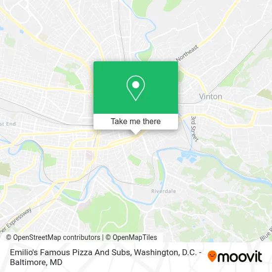Emilio's Famous Pizza And Subs map
