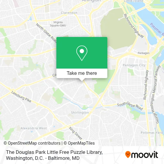 The Douglas Park Little Free Puzzle Library map