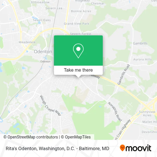 Rita's Odenton map
