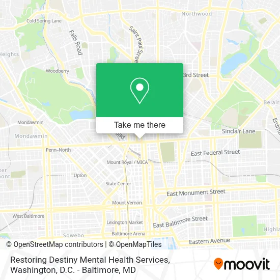 Restoring Destiny Mental Health Services map