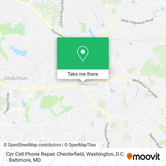 Cpr Cell Phone Repair Chesterfield map