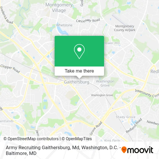 Army Recruiting Gaithersburg, Md map