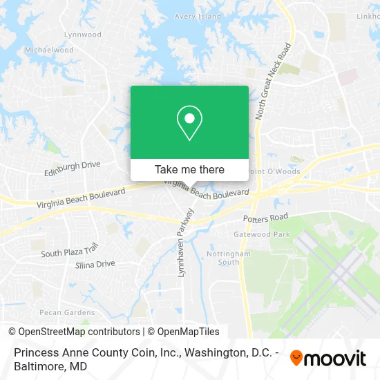 Princess Anne County Coin, Inc. map