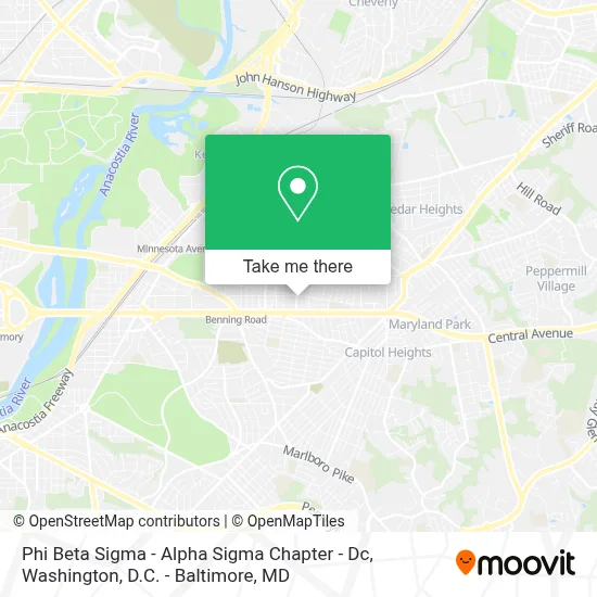 Phi Beta Sigma - Alpha Sigma Chapter - Dc map