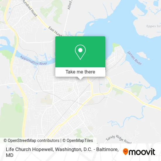 Life Church Hopewell map