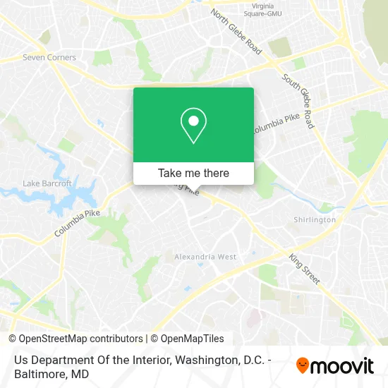 Us Department Of the Interior map