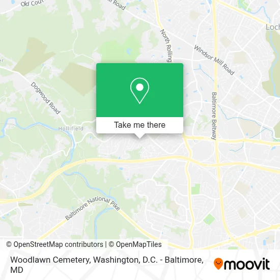 Woodlawn Cemetery map
