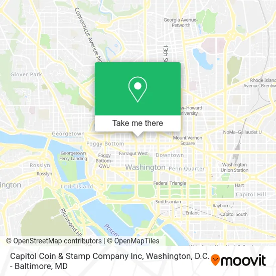 Capitol Coin & Stamp Company Inc map
