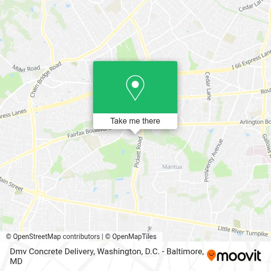 Dmv Concrete Delivery map