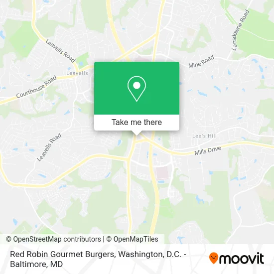 Red Robin Gourmet Burgers map