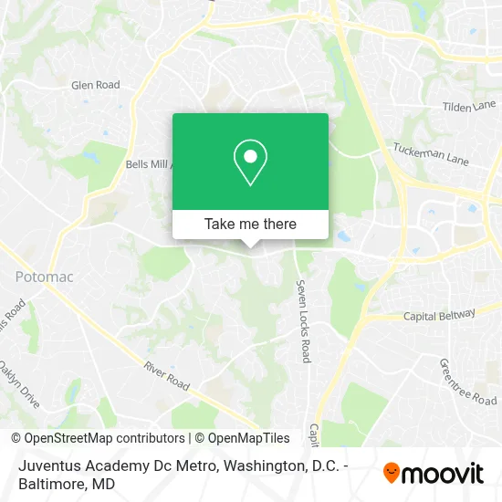 Juventus Academy Dc Metro map