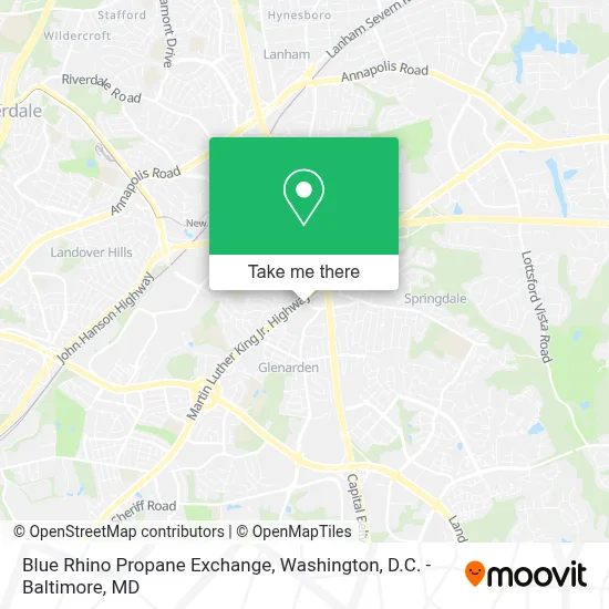 Blue Rhino Propane Exchange map