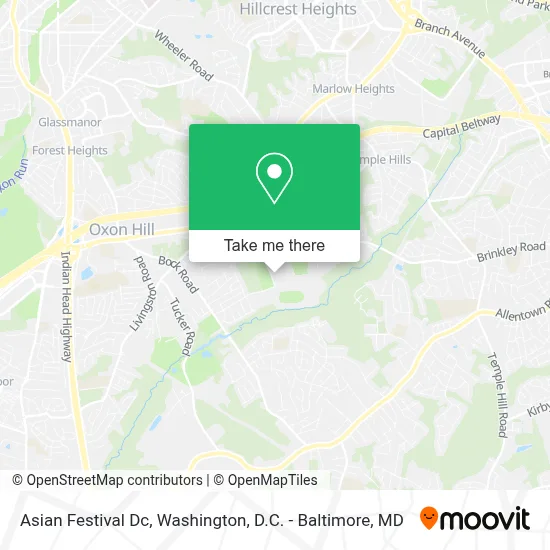 Asian Festival Dc map