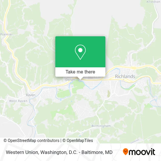 Western Union map