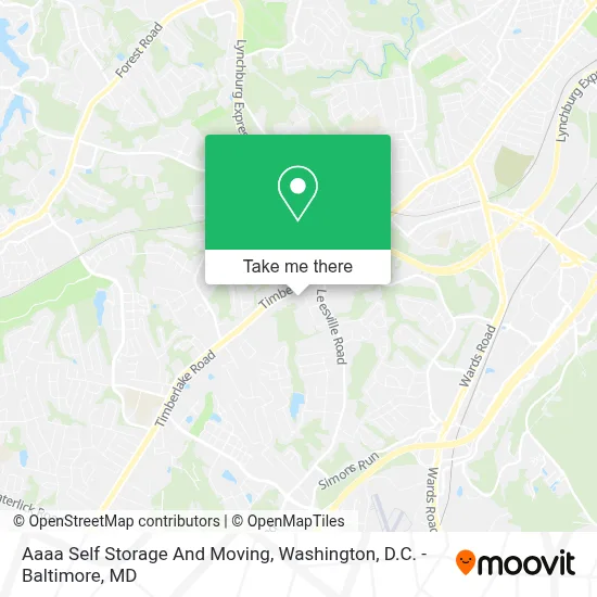 Aaaa Self Storage And Moving map