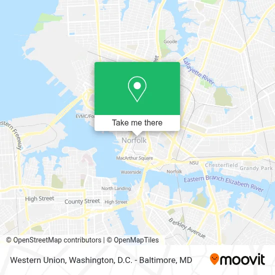 Western Union map