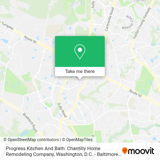 Progress Kitchen And Bath: Chantilly Home Remodeling Company map
