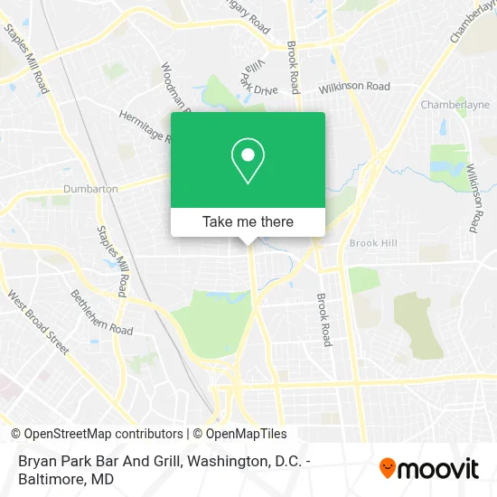 Bryan Park Bar And Grill map