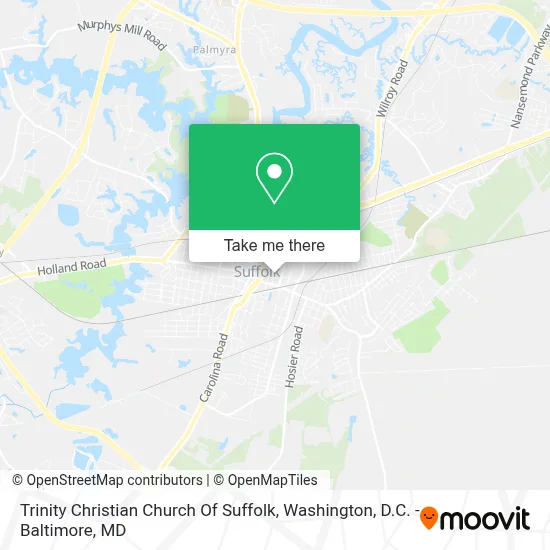 Trinity Christian Church Of Suffolk map