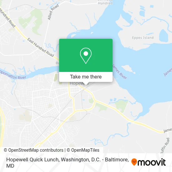 Hopewell Quick Lunch map