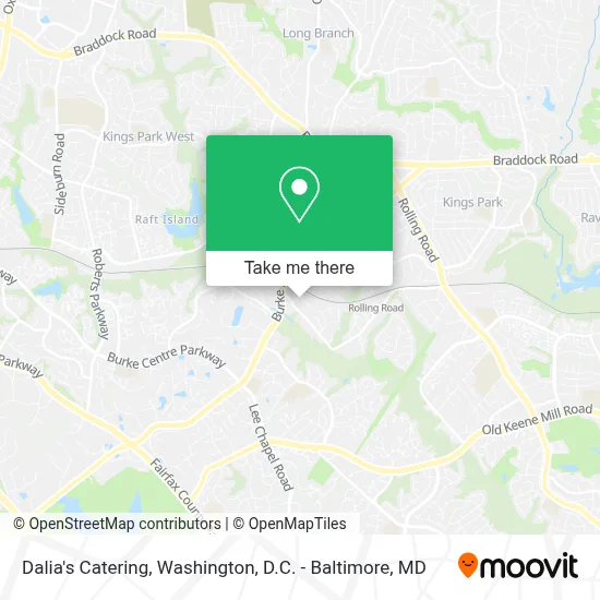 Dalia's Catering map