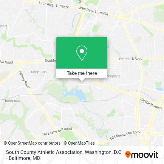 South County Athletic Association map