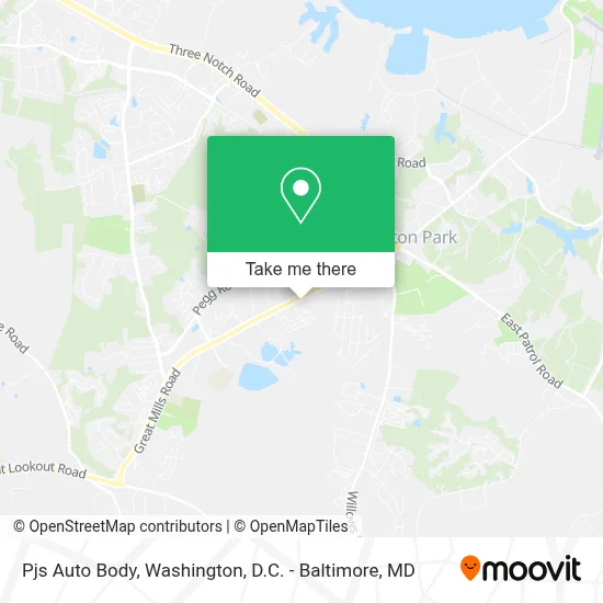 Pjs Auto Body map