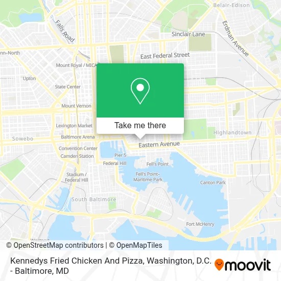 Kennedys Fried Chicken And Pizza map