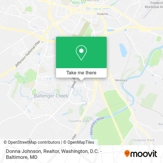 Donna Johnson, Realtor map