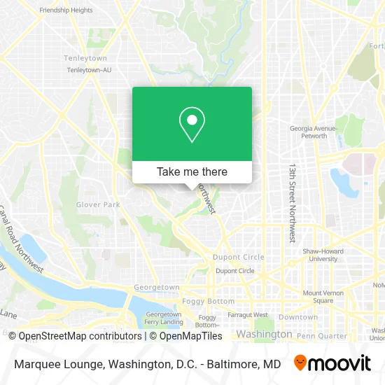 Marquee Lounge map