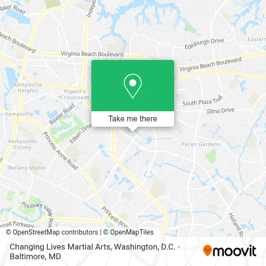 Changing Lives Martial Arts map
