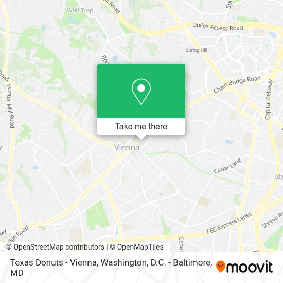 Texas Donuts - Vienna map