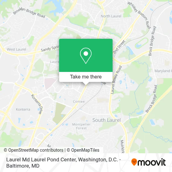 Laurel Md Laurel Pond Center map