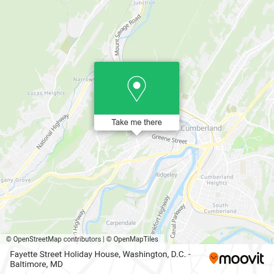 Fayette Street Holiday House map