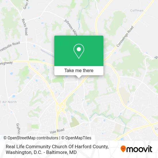Real Life Community Church Of Harford County map