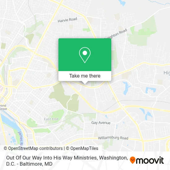Out Of Our Way Into His Way Ministries map