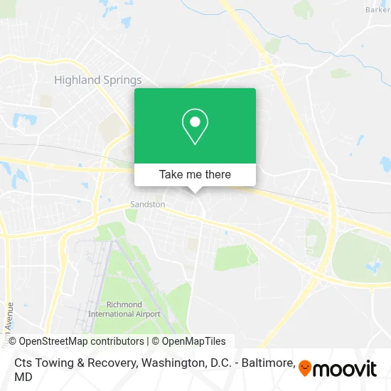 Cts Towing & Recovery map