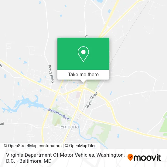 Virginia Department Of Motor Vehicles map