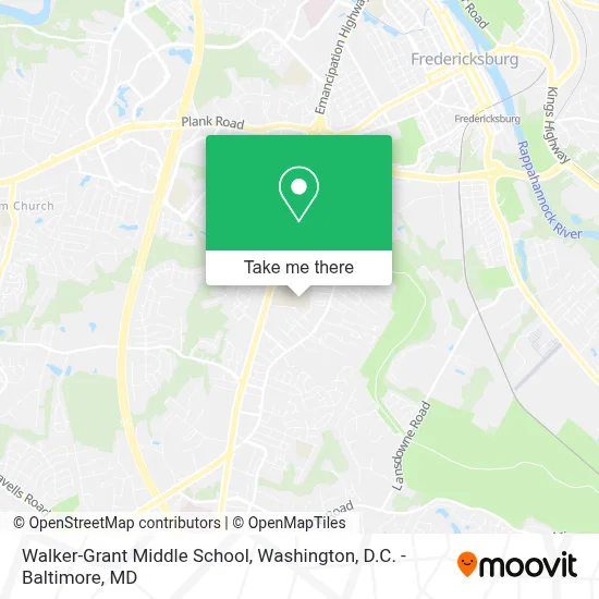 Walker-Grant Middle School map