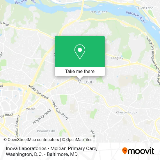 Inova Laboratories - Mclean Primary Care map