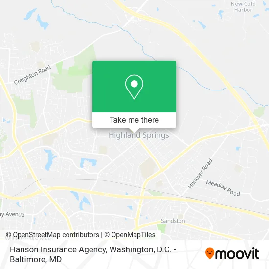 Hanson Insurance Agency map