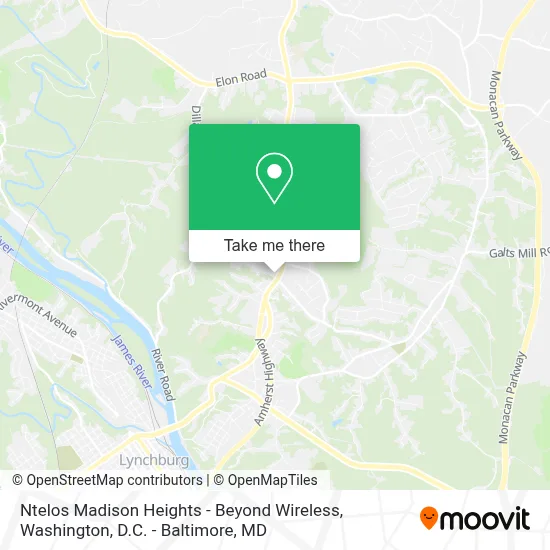Ntelos Madison Heights - Beyond Wireless map