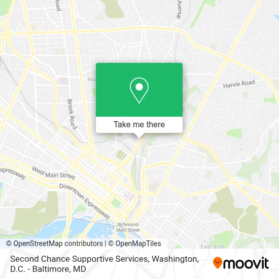 Second Chance Supportive Services map