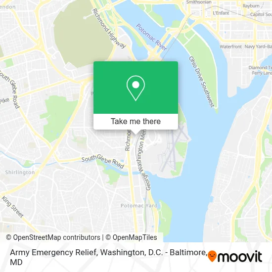 Army Emergency Relief map
