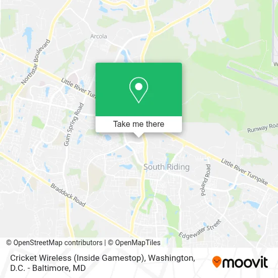 Cricket Wireless (Inside Gamestop) map