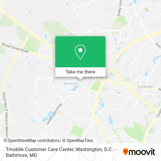 Tmobile Customer Care Center map