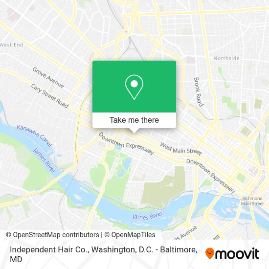 Independent Hair Co. map