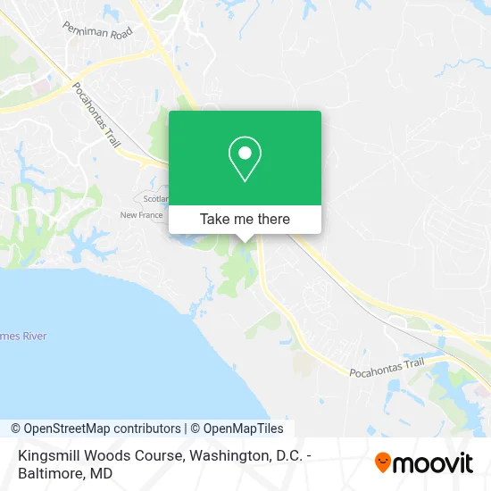 Kingsmill Woods Course map