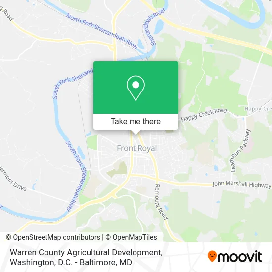 Warren County Agricultural Development map