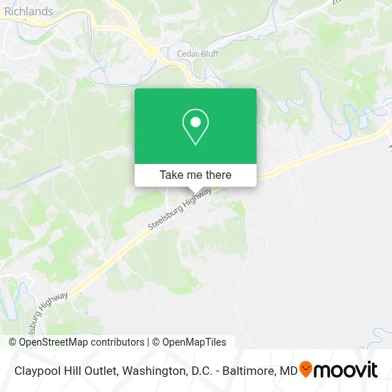 Claypool Hill Outlet map